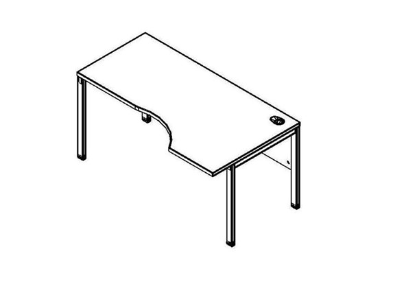 Письменный стол XMCET 169R, правый, 1600х900х750 в Надыме - изображение