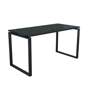 Стол для компьютера Янтарь 55.08-01 мрамор черный/металл черный в Надыме