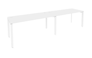 Офисный стол на металлокаркасе O.MP-RS-2.4.8 Белый/Белый бриллиант в Салехарде