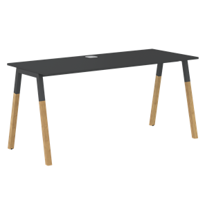 Письменный стол FORTA Черный Графит-Черный Графит-Бук FST 1367 (1380х670х733) в Новом Уренгое