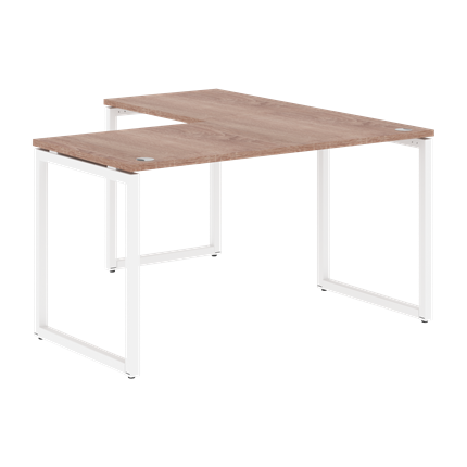 Письменный стол угловой левый XTEN-Q Дуб-сонома- белый XQCT 1415 (L) (1400х1500х750) в Губкинском - изображение