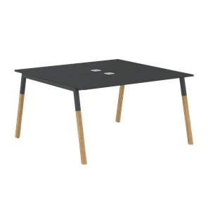 Переговорный стол FORTA Черный Графит-Черный Графит-Бук  FWST 1313 (1380x1346x733) в Ноябрьске