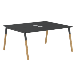 Переговорный стол FORTA Черный Графит-Черный Графит-Бук FWST 1513 (1580x1346x733) в Новом Уренгое