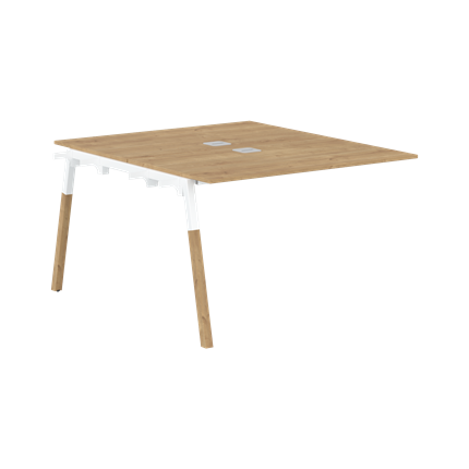 Переговорный стол FORTA Дуб Гамильтон-Белый-Бук FIWST 1113 (1180х1346х733) в Салехарде - изображение