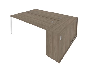 Офисный стол на металлокаркасе Б.РС-СШК-1.4 Вяз/Белый в Надыме