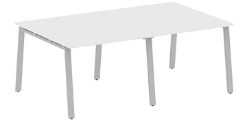 Конференц-стол переговорный БА.ПРГ-2.1, Белый/Серый в Салехарде