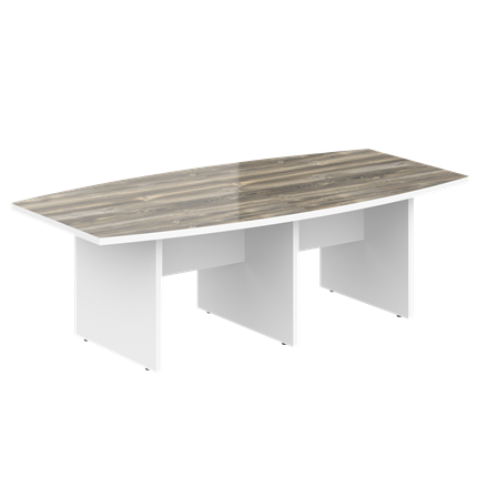 Стол для совещаний MORRIS Дуб Базель/Белый MCT 2412 (2400x1200x750) в Салехарде - изображение