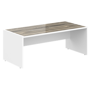 Стол для руководителя MORRIS  Дуб Базель/Белый MST 209 (2000x900x750) в Салехарде