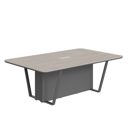 Стол для заседаний LINE Дуб-серый-антрацит СФ-571722.1 (2200х1340х754) в Салехарде - изображение