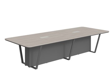 Стол для заседаний LINE Дуб-серый-антрацит СФ-571734.1 (3460х1340х754) в Салехарде