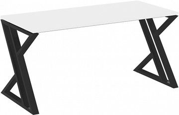Стол на металлокаркасе Loft VR.L-SRZ-4.7, Белый Бриллиант/Черный металл в Салехарде