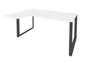 Угловой письменный стол O.MO-SA-4L Антрацит/Белый бриллиант в Салехарде