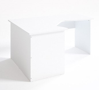 Письменный стол СЛ 16.12.7 эргономичный, Белый в Салехарде - изображение