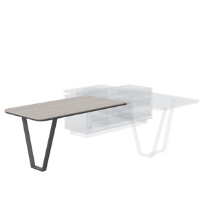 Брифинг (стол приставной)  для 4-5 посетителей LINE Дуб-серый-антрацит СФ-573415.1 (1520х810х762) в Надыме
