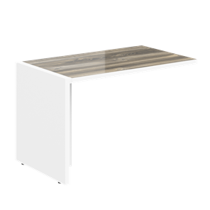 Дополнительный стол MORRIS Дуб Базель/Белый Брифинг-приставка MB 127 (1200x700x750) в Салехарде