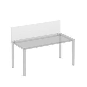 Экран для стола 160 на белом каркасе с кронштейнами Комфорт КФ, белый премиум (160x45x1.8) К.Б 843 в Губкинском