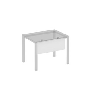 Экран стола защитный (ДСП) для стола 100 на сером каркасе Комфорт КФ, белый премиум (85x32x1.8) К.С1 810 в Лабытнанги
