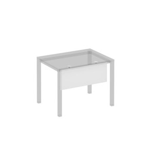 Экран стола защитный (ДСП) с кронштейнами для стола 100 на белом металлокаркасе Комфорт КФ, белый премиум (85x3.2x1.8) К.Б1 810 в Новом Уренгое