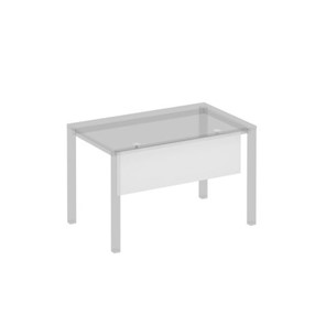 Экран стола защитный (ДСП) с кронштейнами для стола 120 на белом металлокаркасе Комфорт КФ, белый премиум (120x3.2x1.8) К.Б1 812 в Тарко-Сале