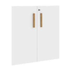 Низкие двери для шкафов с замком FORTA Белый FLD 40-2(Z) (794х18х766) в Салехарде