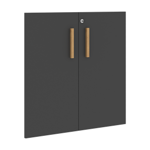 Двери для шкафов низкие с замком FORTA Черный ГрафитFLD 40-2(Z) (794х18х766) в Салехарде