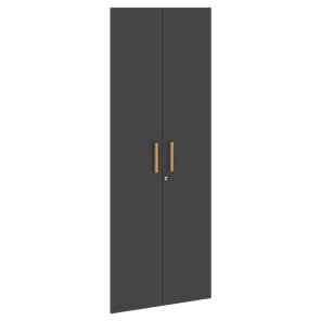 Двери для шкафов высокие с замком FORTA Черный Графит FHD 40-2(Z)  (794х18х1932) в Лабытнанги