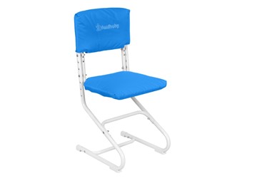Комплект чехлов на спинку и сиденье стула СУТ.01.040-01 Синий, Замша в Лабытнанги