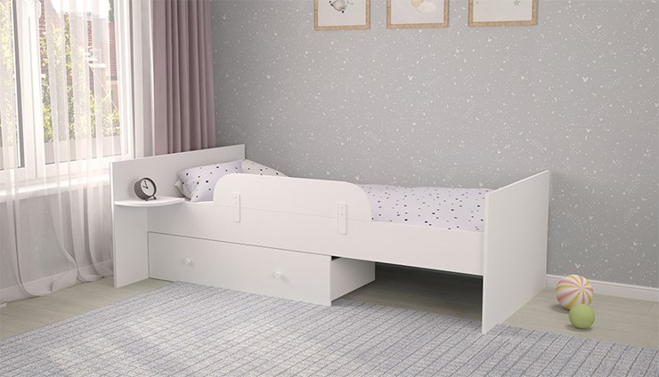 Набор деталей для кровати POLINI Kids French/Ameli 900 Белый в Салехарде - изображение 3