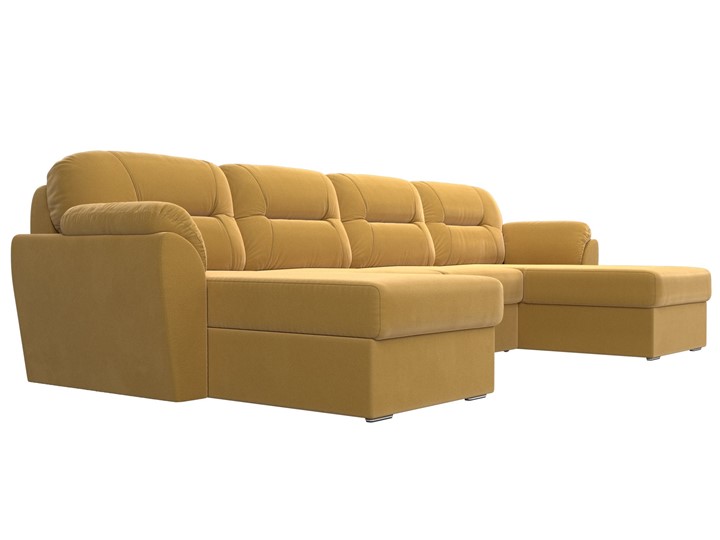 П-образный диван Бостон, Желтый (микровельвет) в Муравленко - изображение 4