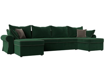 П-образный диван Элис, Зеленый (велюр) в Надыме