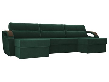 П-образный диван Форсайт, Зеленый (велюр) в Надыме