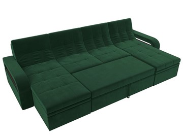 П-образный диван Лига-035 мини, Зеленый (велюр) в Лабытнанги - предосмотр 1