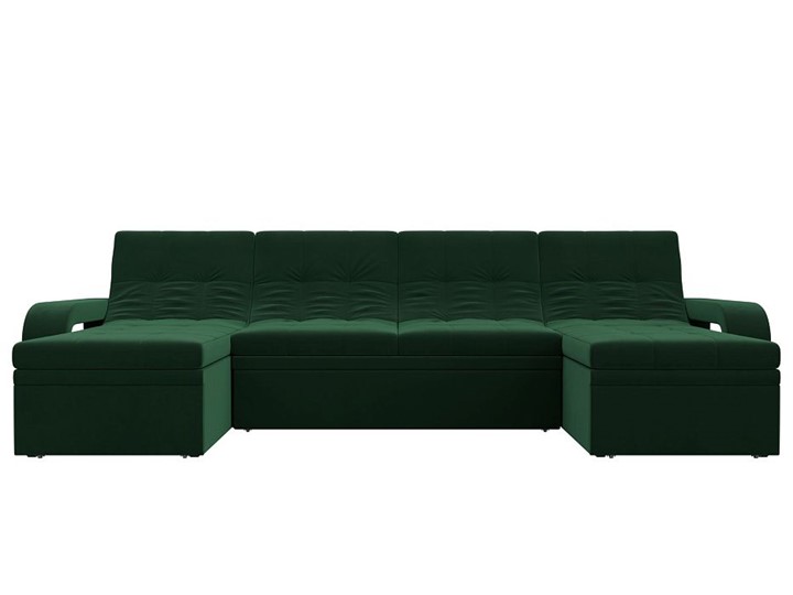 П-образный диван Лига-035 мини, Зеленый (велюр) в Лабытнанги - изображение 3