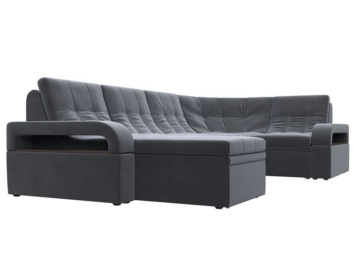 П-образный диван Лига-035, Серый (велюр) в Надыме - изображение 5