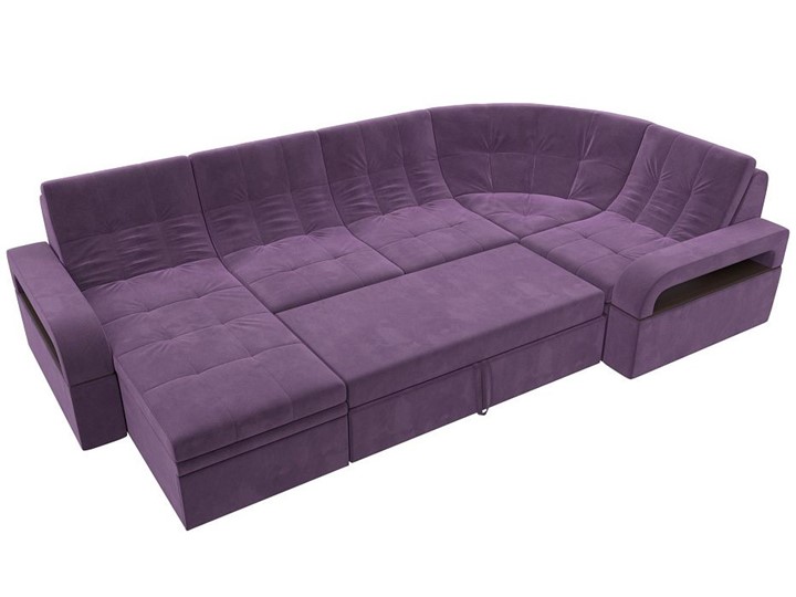 П-образный диван Лига-035, Сиреневый (Микровельвет) в Надыме - изображение 1