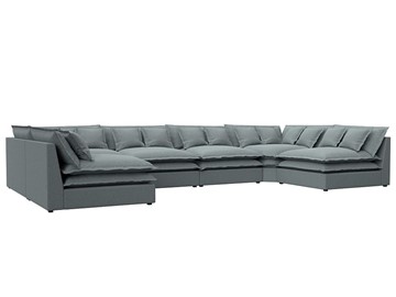 Большой П-образный диван Лига-040, Амур серый (рогожка) в Лабытнанги