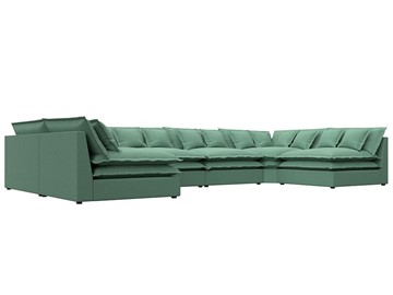 Большой П-образный диван Лига-040, Амур зеленый (рогожка) в Надыме - предосмотр 2