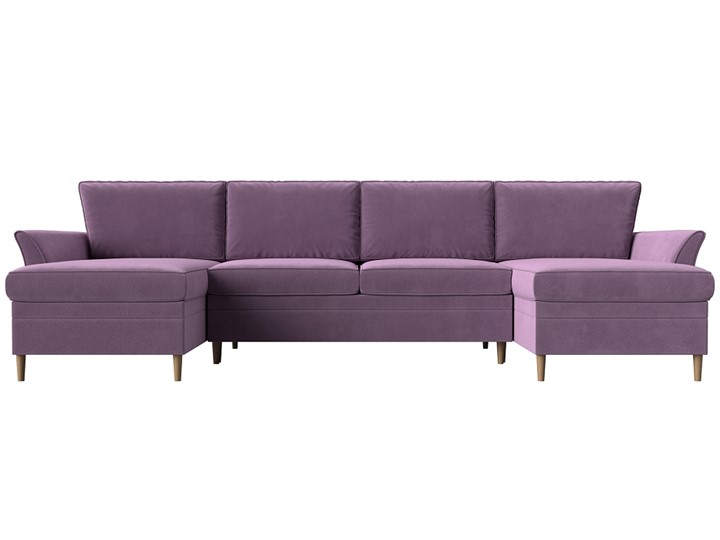 Большой П-образный диван София, Сиреневый (Микровельвет) в Новом Уренгое - изображение 1
