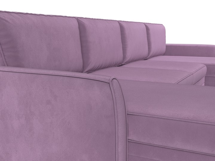 Большой П-образный диван София, Сиреневый (Микровельвет) в Лабытнанги - изображение 3