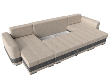 П-образный диван Честер, Бежевый/серый (рогожка) в Салехарде - предосмотр 6