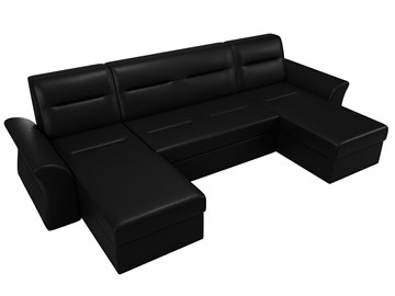 Большой П-образный диван Клайд, Черный (Экокожа) в Лабытнанги - предосмотр 3
