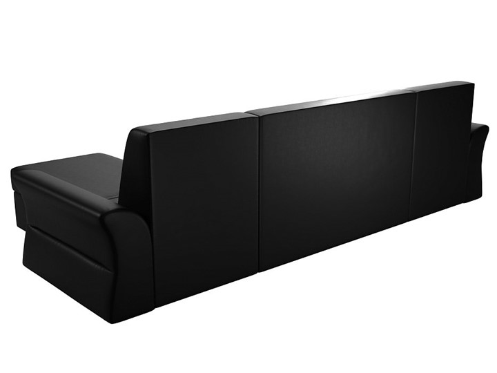 Большой П-образный диван Клайд, Черный (Экокожа) в Лабытнанги - изображение 4