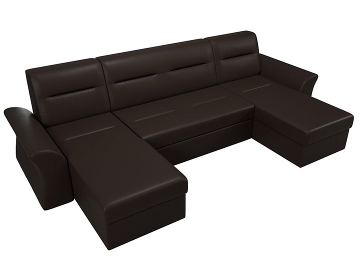П-образный диван Клайд, Коричневый (Экокожа) в Тарко-Сале - изображение 3
