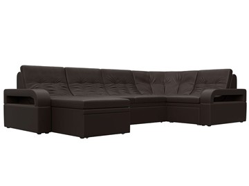 П-образный диван Лига-035, Коричневый (Экокожа) в Надыме