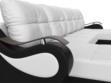 П-образный диван Меркурий П, Белый/черный (экокожа) в Салехарде - предосмотр 3