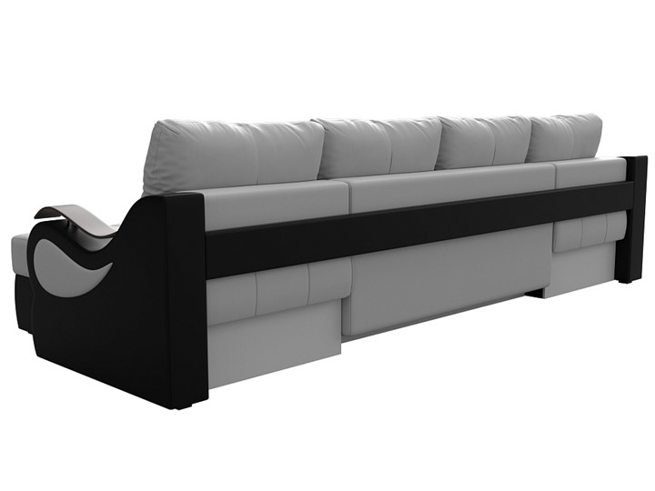 П-образный диван Меркурий П, Белый/черный (экокожа) в Надыме - изображение 7