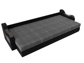 П-образный диван Меркурий П, Серый/черный (рогожка/экокожа) в Лабытнанги - предосмотр 5