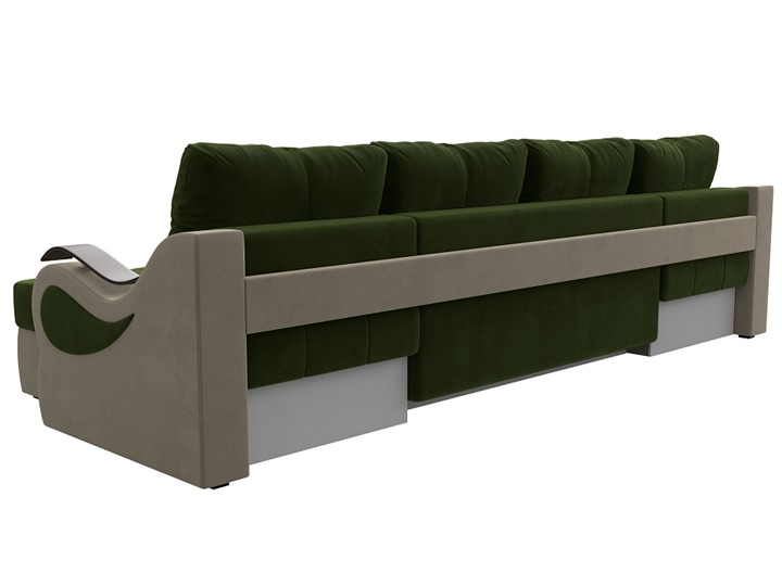 П-образный диван Меркурий П, Зеленый/бежевый (вельвет) в Салехарде - изображение 7