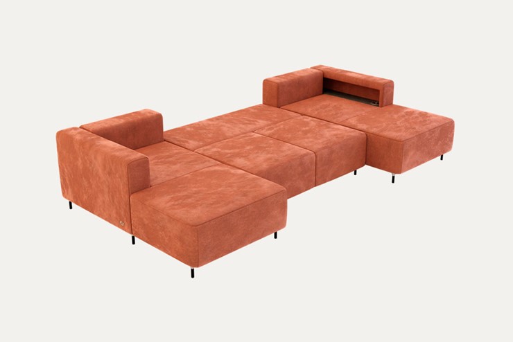 П-образный диван P-0-M П ( П1+Д5+Д2+Д5+П1) в Муравленко - изображение 1