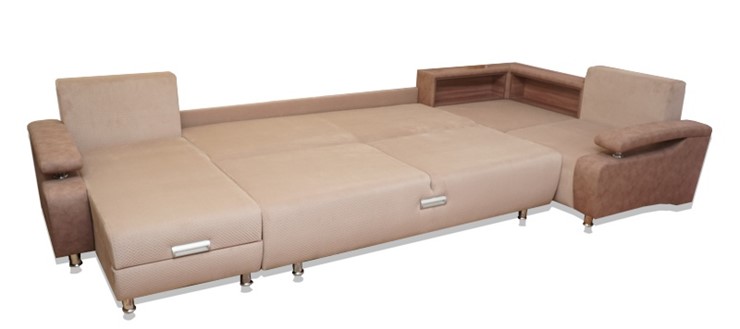 П-образный диван Престиж-15 люкс с полкой в Салехарде - изображение 1